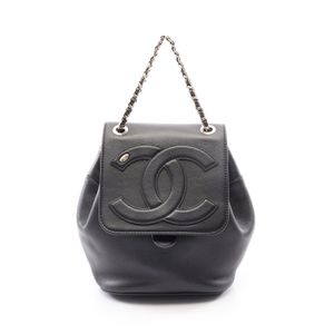 [중고] Chanel 샤넬 류크색 백팩 코코마크 체인 블랙 램스킨(양가죽) 코코마크 스몰 체인 백팩 여성용