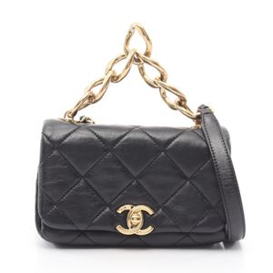 [중고] Chanel 샤넬 숄더백 미니 마틀라세 2WAY AS3365 블랙 램스킨(양가죽) 마틀라세 스몰 플랩 2way 체인 숄더백 여성용