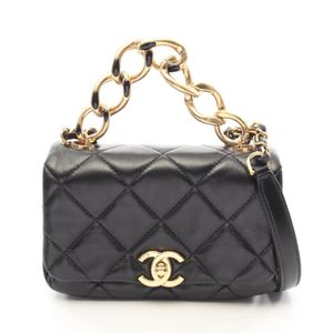 [중고] Chanel 샤넬 숄더백 미니 마틀라세 2WAY AS3365 블랙 램스킨 마틀라세 스몰 플랩 2way 체인 숄더백 여성용