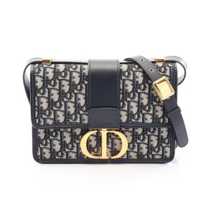 【중고】 Dior 숄더백 30 MONTAIGNE 몽테뉴 오블리크 자카드 M9203UTZQ_M928 네이비/아이보리 캔버스 레더 30 몽테뉴 오블리크 숄더백