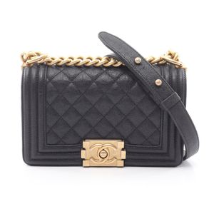 [중고] Chanel 샤넬 숄더백 보이 샤넬 스몰 A67085 블랙 캐비어 스킨(그레인드 카프) 보이 샤넬 스몰 체인 숄더백