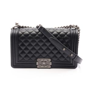 [중고] Chanel 샤넬 숄더백 보이 샤넬 A67086 블랙 캐비어 스킨(그레인드 카프) 보이 샤넬 체인 숄더백 여성용