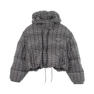 【중고】 Prada PRADA 다운 재킷/코트 Re-Nylon 로고 패턴 후드 크롭 291973 나일론 다운 재킷 여성용 Used A