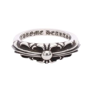 [Used] Chrome Hearts CHROME HEARTS Ring - BABY CLSC FLORAL CRS Sterling Silver 925 - Men's Ring - Used A