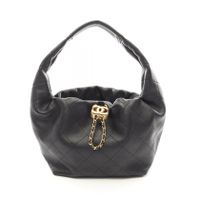 [Pre-owned] Chanel CHANEL Handbag Matelassé Hobo Bag AS5976 Black Leather Matelassé Hobo Bag Women's Unused