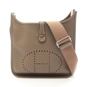 【二手】愛馬仕 HERMES 單肩背包 Evelyne 3 Trois PM Etoupe Etoupe 其他 Evelyne 3PM Etoupe 女士二手 A