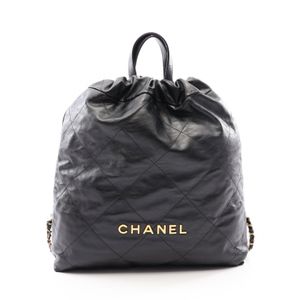 【二手】香奈兒 (Chanel) CHANEL 雙肩包，雙肩背包，Chanel 22 大號 AS3313 黑色皮革 CHANEL22 Matelassé 大號鏈條雙肩包（女款）