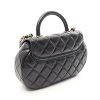 [Pre-owned] Chanel CHANEL Shoulder Bag Matelassé top Handle 2WAY AS4569 Black Lambskin (Sheepskin) Matelassé top Handle 2-way Chain Shoulder Bag