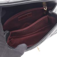 [Pre-owned] Chanel CHANEL Handbag Coco Handle Flap Matelassé 2WAY A92990 Black Caviar Skin (Grained Calf) Coco Handle Matelassé 2-way Chain Shoulder XS