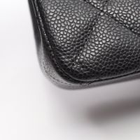 [Pre-owned] Chanel CHANEL Shoulder Bag, Large Matelassé 30 Classic Large Double Flap A58600 Black Caviar Skin (Grained Calfskin) Large Matelassé Chain Shoulder Bag