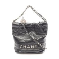 [Used] Chanel CHANEL Shoulder Bag CHANEL 22 Mini 2WAY AS3980 Black Leather CHANEL22 Matelassé Mini Chain Shoulder Women's Used A