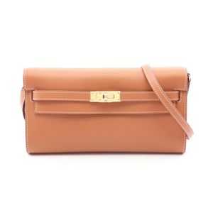 【二手】愛馬仕 HERMES 單肩背包 Kelly To Go 金色 其他 Kelly Long To Go 金色 女士 全新未使用