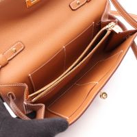 【二手】愛馬仕 HERMES 單肩背包 Kelly To Go 金色 其他 Kelly Long To Go 金色 女士 全新未使用