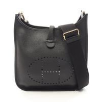 【二手】愛馬仕 HERMES Evelyne 3 Trois PM 黑色肩背包 其他 Evelyne 3PM 黑色 女士二手 A