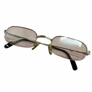 Excellent condition □ Cartier Trinity Square Half-Rim Sunglasses Eyewear Silver Pink Lens 49□22-135 Prescription Lenses Men's