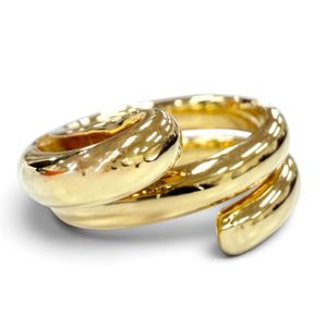 Excellent condition☆BOTTEGAVENETA 804848 Bandeau Frill Ring AG925 Gold Ring (approx. JP size 11) Made in Italy Weight 8.6g Women's