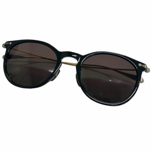 Excellent condition □ OLIVER PEOPLES Brayton Boston sunglasses, black antique gold, gray lenses, 50□22-145, non-prescription, made in Japan, men's, with dust bag.