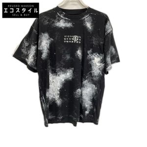 MM6 SH2GC0039 26SS Black Logo Paint Short-Sleeve T-Shirt Size S [Used]