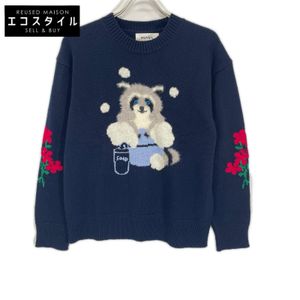 MUVEIL MA223KSW006 Navy Raccoon Knit 38 [Used]
