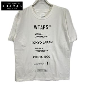 WTAPS White CIRCA TEE Printed T-Shirt X03 [Used]