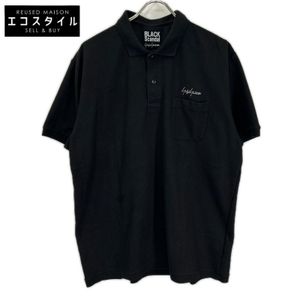 Black Scandal Yohji Yamamoto HZ-T36-083 Black Kanoko Pocket Logo Embroidered Short-Sleeve Polo Shirt Size 4 [Used]