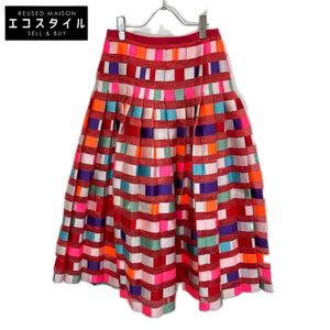 Emporio Armani 4NN32T 42107 Multicolor Check Pleated Skirt Size 38 [Used]