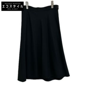 Balenciaga 21 Year 680303 Black Bias Flare Midi Skirt Size 38 [Used]