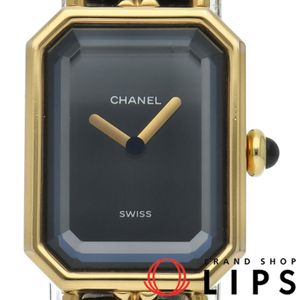 Chanel Premiere M Watch H0001, Box, GP/Leather, Women's Watch, Black, Excellent Condition [Pre-owned]