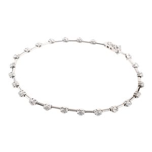 [Used] LINE Bracelet, Diamond Bracelet, K18 White Gold