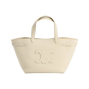 [Pre-owned] Celine CELINE Cabas Anais Cuile Triomphe handbag, 121743, calfskin, off-white.