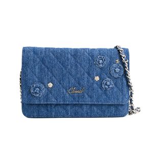 [Used] Chanel Chain Wallet AP0046 Denim Blue