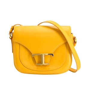 [Used] TOD'S T-Timeless Shoulder Bag, Calfskin, Yellow