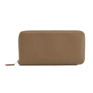 [Used] Hermes Azap Long Silk In Wallet, Veau Epsom Leather, Etoupe