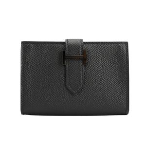 [Used] Hermes Bearn Card Case Monochrome Veau Epsom So Black