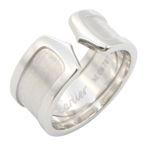 [Used] Cartier C2 Ring, K18WG (White Gold), Unisex, Used A