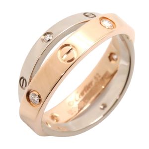 [Pre-owned] Cartier B-Love 4PD Ring, K18PG (Pink Gold) / K18WG (White Gold), Women's B-Love 4PD Ring, Used A