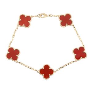 【二手】梵克雅寶 (Van Cleef & Arpels) 復古 Alhambra 瑪瑙 5P 手鍊，腕圍 18.5 厘米，K18PG（玫瑰金）復古 Alhambra 瑪瑙 5P 手鍊