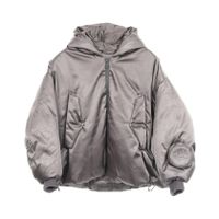 [Used] Louis LOUIS VUITTON LV Embroidered Oversized Hooded Nylon Bomber Jacket for Men, RM232 BZI HPB65E, Used B