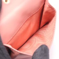 [Used] Miu Miu Tri-fold Wallet SOFTY LOGO 5MH040 Pink/ Braun Leather Tri-fold Wallet Women's Unused
