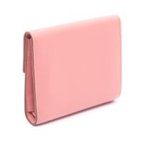 [Used] Miu Miu Tri-fold Wallet SOFTY LOGO 5MH040 Pink/ Braun Leather Tri-fold Wallet Women's Unused