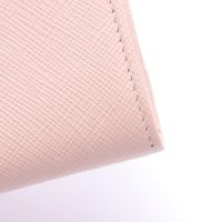 [Used] Prada PRADA Tri-fold Wallet SAFFIANO BOCCHE 1MH043 Light Pink Saffiano Leather Triangle Logo Tri-fold Wallet Unisex Unused