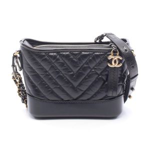 [Pre-owned] Chanel Gabrielle de Chanel Small Hobo Shoulder Bag, Combination Hardware, A91810, Black Leather, Chain Shoulder Bag