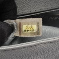 [Used] Chanel CHANEL Shoulder Bag Boy Chanel Small A67085 Gray Caviar Skin (Grained Calf) Boy Chanel Chevron Chain Shoulder Small