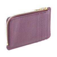 [Used] LOEWE coin case/card case, purple leather, coin/card holder, women's, Used A