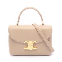 [Used] Celine CELINE handbag Teen Nino Triomphe 2WAY Calf Leather Leather Teen Nino Women's Used B
