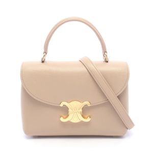 [Used] Celine CELINE handbag Teen Nino Triomphe 2WAY Calf Leather Leather Teen Nino Women's Used B