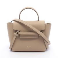 [Used] Celine CELINE handbag PICO BELT BAG Pico Belt Bag 2WAY Beige Leather Belt Bag Pico Women's Used A