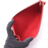 [Used] Louis Vuitton LOUIS VUITTON Handbag Pochette Accessoires M52947 Castilian RED Leather Pochette Accessoires Women's