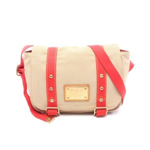 [Used] Louis Vuitton LOUIS VUITTON Shoulder Bag Bussas PM M40041 Beige/ RED Canvas Bussas PM Women's Used B