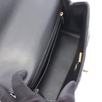 [Pre-owned] Chanel CHANEL Shoulder Bag top Handle Matelassé 2WAY Black Lambskin (Sheepskin) top Handle Matelassé 2WAY Chain Shoulder Bag
